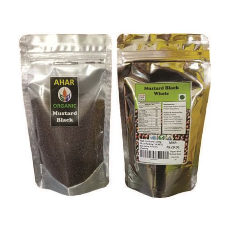 AHAR ORGANIC ORGANIC BLACK MUSTARD WHOLE 100g SWARNA AHAR