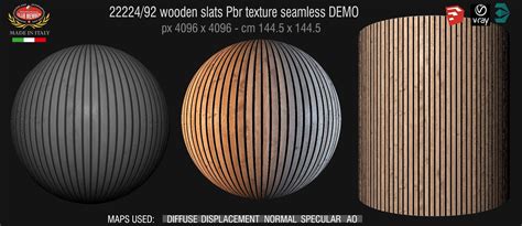 Wooden Slats Pbr Texture Seamless 22224