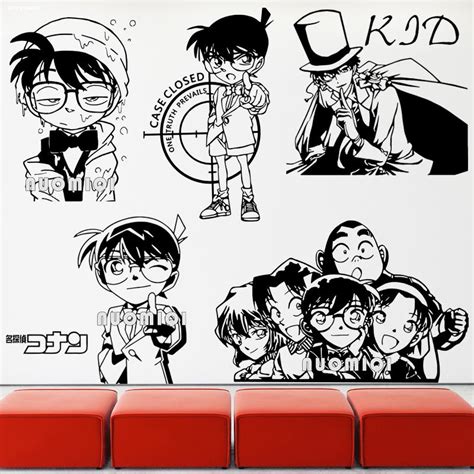 Detective Conan Anime Cartoon Wall Sticker Waterproof Sticker Shopee