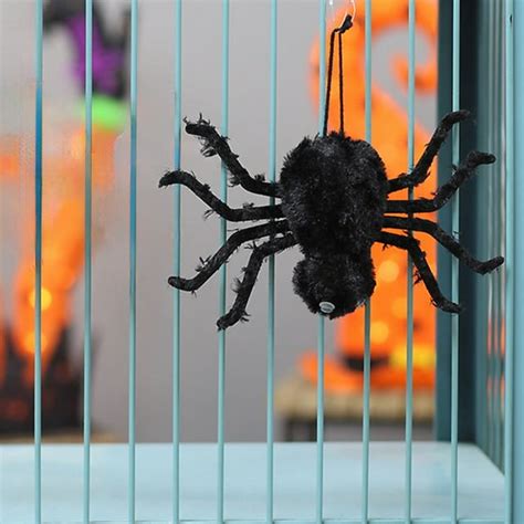 Halloween Hanging Spiders Realistic Looking Hairy Spiders Halloween