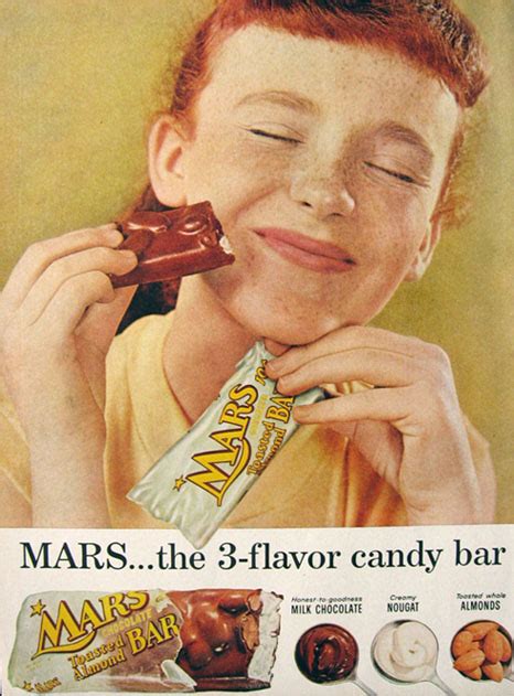 1957 Vintage Mars Bar Candy Ad, Vintage Magazine Ads