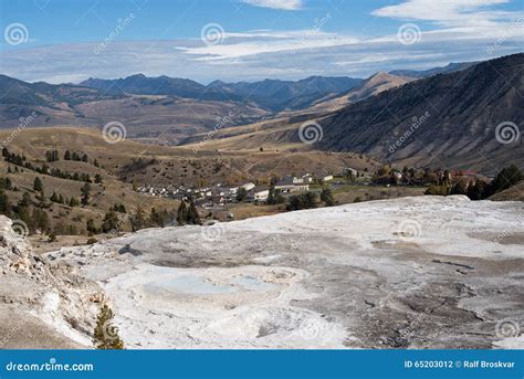 Mammoth Hot Springs Stock Photo Image Of Aerial Yellowstone