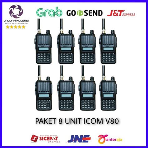 Promo Paket 8 Unit Radio HT Icom V80 IC V80 VHF Lithium Handy Talky