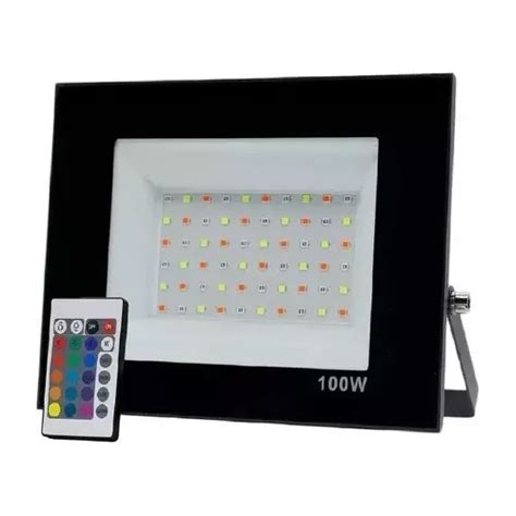 Kit 7 Refletores Led Rgb 100w Smd Holofote Prova D Água Frete grátis