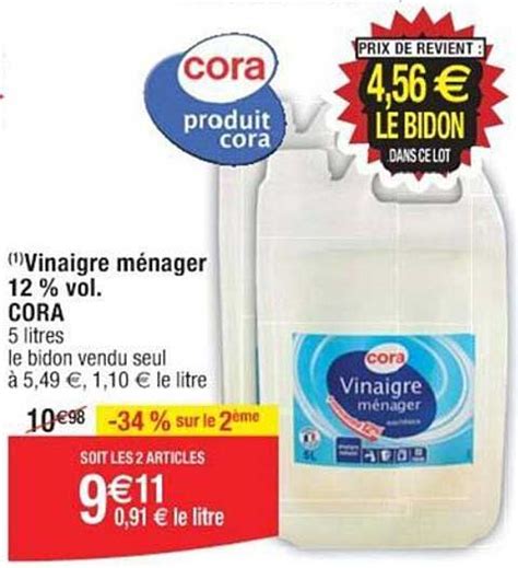 Promo Vinaigre Ménager 12 chez E Leclerc iCatalogue fr