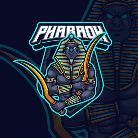 Création De Logo De Jeu Esport Mascotte Pharaon Vecteur Premium