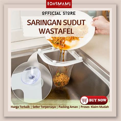 Jual EDASMAMI Jaring Saringan Sampah Sisa Makanan Sudut Bak Wastafel