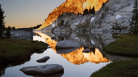 Fondos de pantalla paisaje lago rock naturaleza reflexión costa