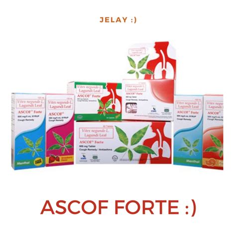 Ascof Forte Lagundi For Adults 600 Mg 60 Tablets Lazada Ph