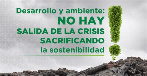 Desarrollo Y Ambiente No Se Sale De La Crisis Sacrificando La