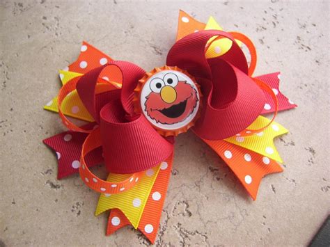 Elmo Inspired Hair Bow - Sesame Street Inspired Hair Bow on Luulla