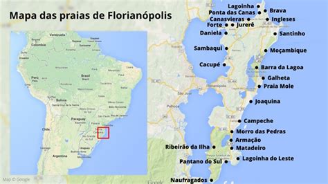 Mapa Das Praias De Florian Polis Florian Polis