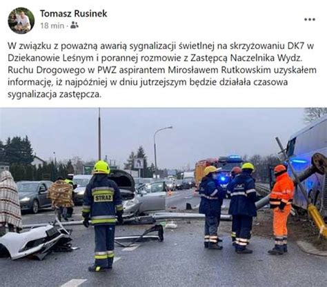 Awaria Sygnalizacji W Dziekanowie LOMIANKI INFO LOMIANKOWSKI