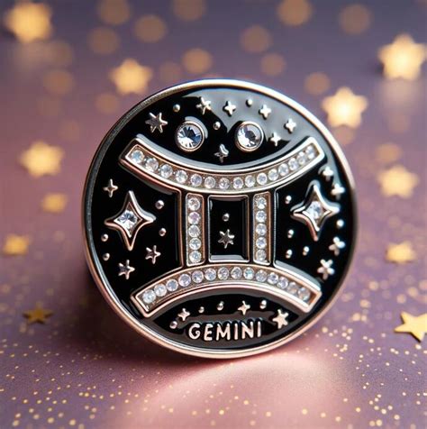 Gemini Enamel Lapel Pins