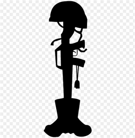 Free download | HD PNG kneeling soldier png fallen soldier battle cross silhouette PNG ...