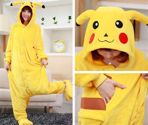 High Quality Adult Child Pikachu Costumes Onesie Unisex Animal Cosplay