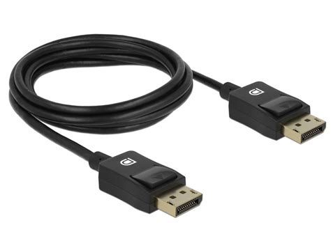 Cablu Displayport Coaxial 8k60hz T T 2m Negru Delock 85301