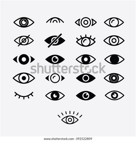 Eyes Eye Icon Set Vector Collection Stock Vector Royalty Free 392522809 Shutterstock