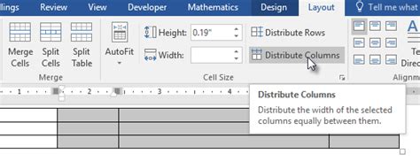 Distribute Columns Evenly In Office 365 Word Microsoft Community