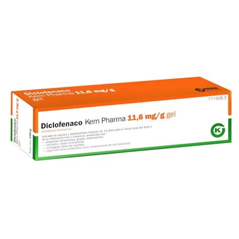 DICLOFENACO KERN PHARMA 11 6 MG G GEL 1 TUBO DE 100G