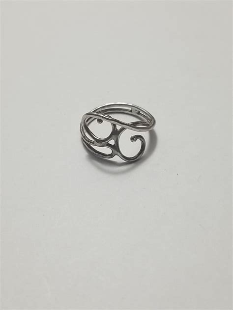 Sterling Silver Womens Ring Artisan Wire Design Siz Gem