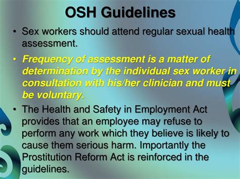 Ppt Nz Law Recognises Sex Workers Rights Strengthens Occupational Safety And Health