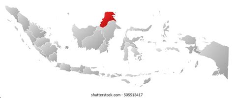 Map Indonesia North Kalimantan Stock Illustration 505513417 Shutterstock