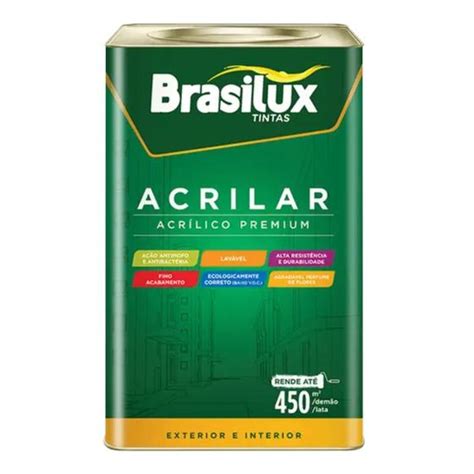 Tinta Acr Lica Amarelo Can Rio Brasilux L Tinta Para Parede