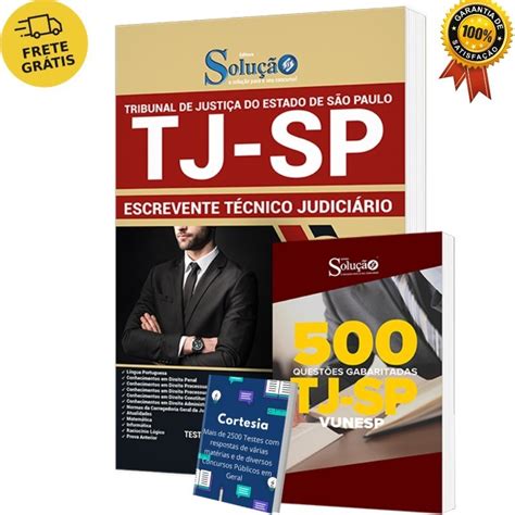 Kit Apostila Tj Sp Escrevente Técnico Caderno De Questões Mercado Livre