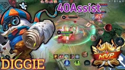 Assist Gameplay Diggie Build Top Global Diggie Mlbb Youtube