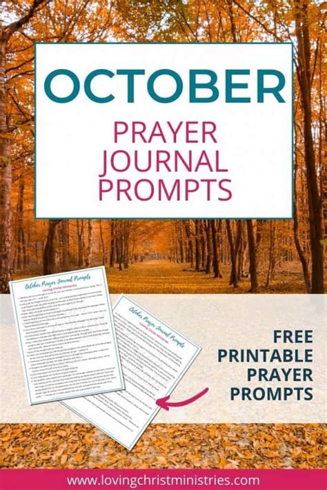 October Prayer Journal Prompts - Loving Christ Ministries