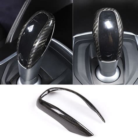 Real Carbon Fiber Gear Shift Knob Cover For Alfa Romeo Giulia Stelvio