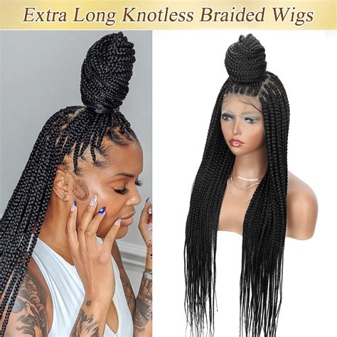 Buy Alebery 36 Full Lace Knotless Box Braided Wigs For Black Women