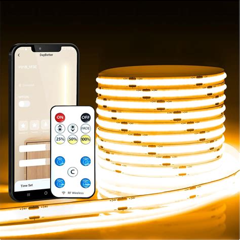 Amazon DAYBETTER Smart COB LED Strip Light Warm White Led Strip