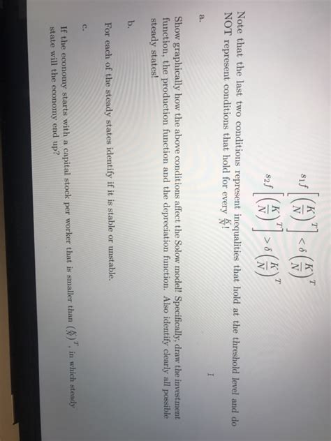 Solved Consider The Simple Solow Growth Model Without Chegg