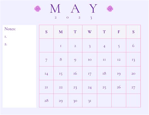 Blank May Calendar In Illustrator Word Jpeg Png Google Docs