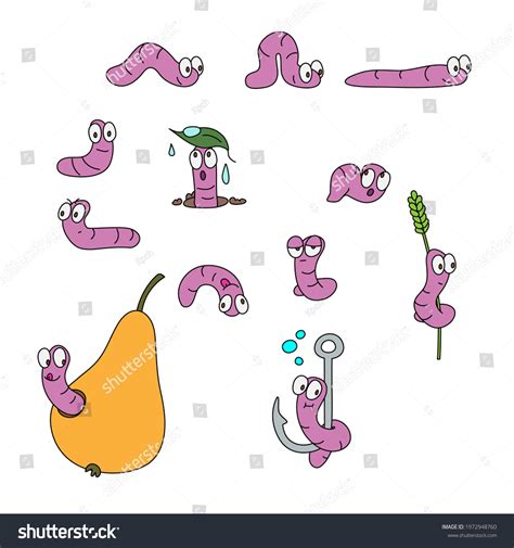 animation worm images stock  vectors shutterstock