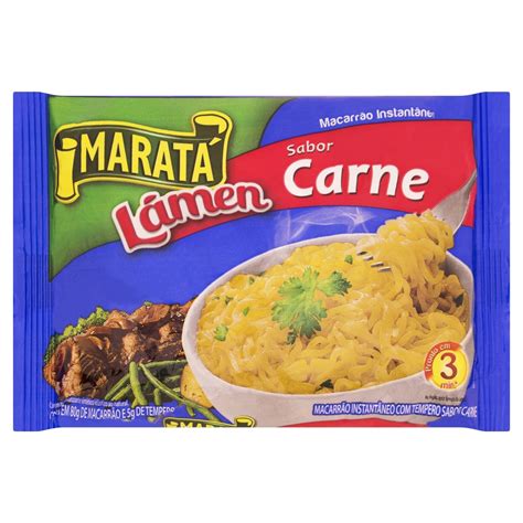 Macarrão Instantâneo Lámen Carne Maratá Pacote 85g Fort Supermercados