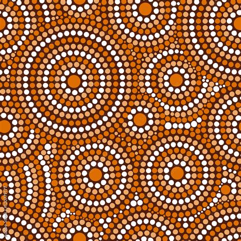 Vecteur Stock Australian tribes dot pattern vector seamless. Aboriginal ...