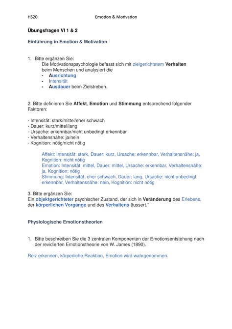 Bungsfragen Vl Hs Emoion Moivaion Bungsfragen Vl