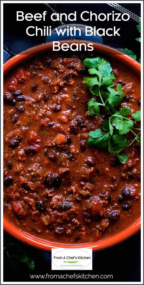 Beef And Chorizo Chili With Black Beans Best Chili Recipe Chilli