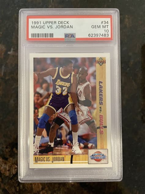 Upper Deck Michael Jordan Vs Magic Johnson Psa Card Values Mavin