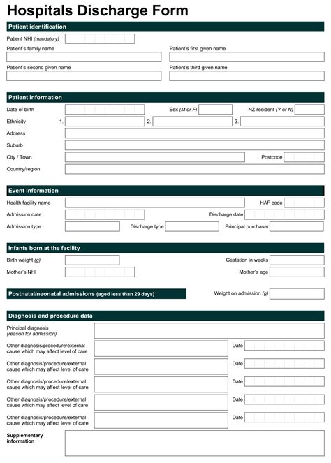 10 Best Free Printable Hospital Discharge Forms Artofit