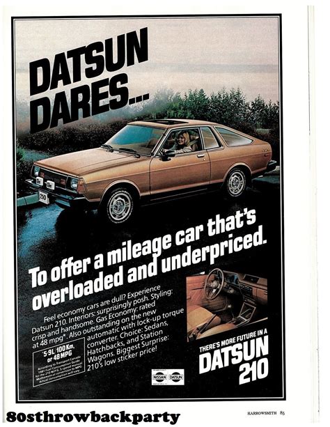 1980s Datsun 210 In Earthy Brown And 48 Miles To The Gallon Datsun