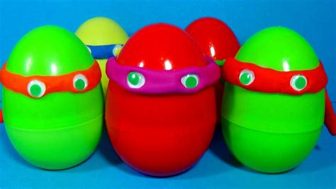 Play-Doh Ninja TURTLES surprise eggs unboxing TMNT eggs... | Doovi