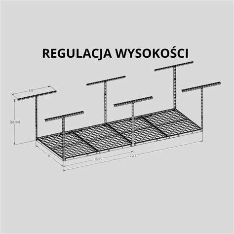 SOLIDNA Półka Garażowa Sufitowa Podwieszana Mocny Regał GRATIS