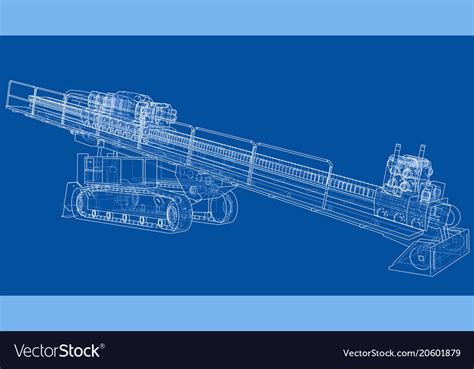 Horizontal Directional Drilling Machine Royalty Free Vector