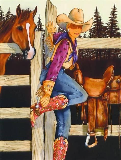 Pin By Nene On Cowgirl And Country Girl Art Cowboy Art Cowgirl Art