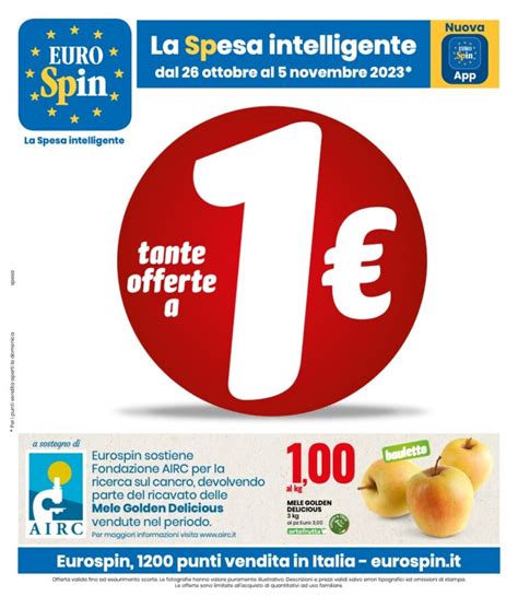 Il prossimo volantino Eurospin Dal 26 ottobre 2023 è Tutto a 1 Euro