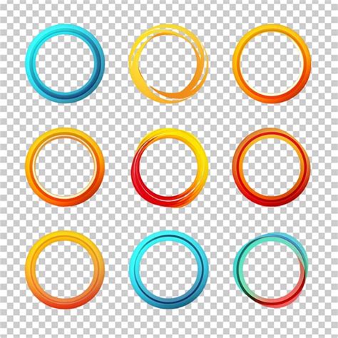 Premium Psd Circle Arrows Set Rotate Refresh Reload Icons On White